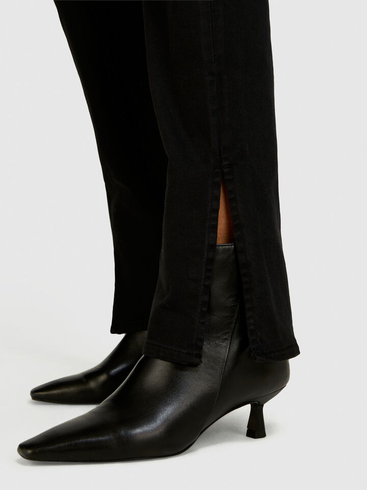 Colorful jeans with slits - women's slim fit jeans - Black | Sisley image number 5